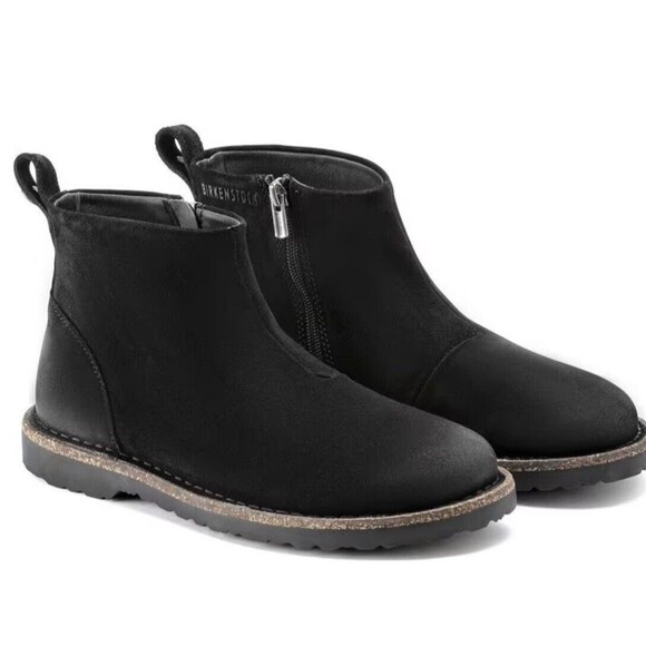 Birkenstock Melrose Suede Leather Boots In Black Sz 5-5.5 New - Picture 1 of 10